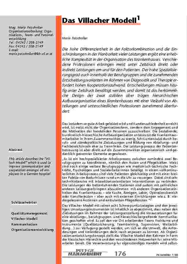 Das Villacher Modell