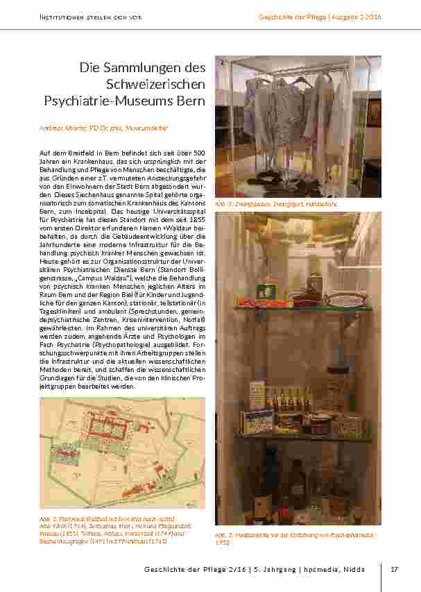 Die Sammlungen des Schweizerischen Psychiatrie-Museums Bern