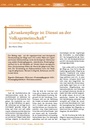 „Krankenpflege ist Dienst an der Volksgemeinschaft “. Zur Entwicklung der Pflege im Nationalsozialismus