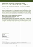 Wie schätzen angehende Operationstechnische Assistentinnen die praktische Ausbildung im OP ein?