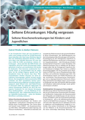 Seltene Erkrankungen: Häufig vergessen Seltene Knochenerkrankungen bei Kindern und Jugendlichen