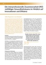 Die interprofessionelle Zusammenarbeit (IPZ) vielfältiger Gesundheitsteams im Hinblick auf Innovationen und Effizienz