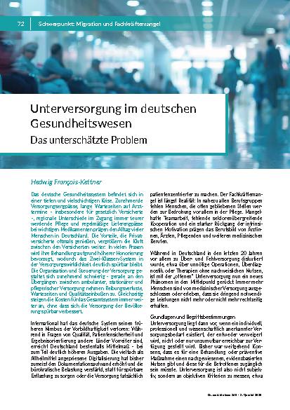 Unterversorgung im deutschen Gesundheitswesen Das unterschätzte Problem