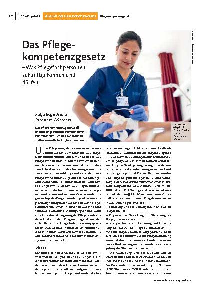 Das Pflegekompetenzgesetz: Was Pflegefachpersonen zukünftig können und dürfen.