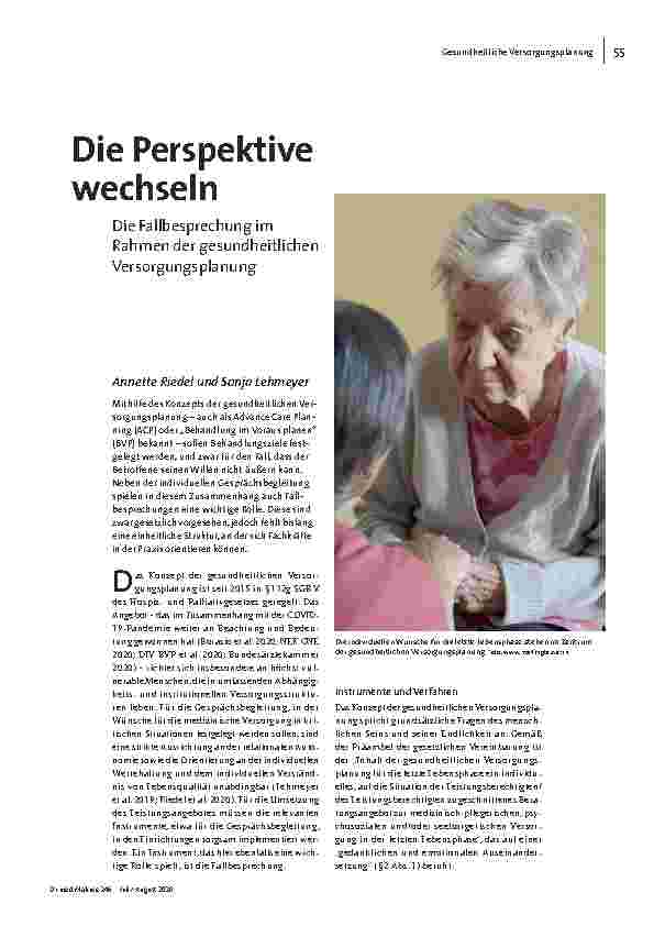 Die Perspektive wechseln: Die Fallbesprechung im Rahmen der gesundheitlichen Versorgungsplanung.