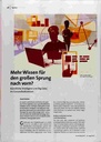 Mehr Wissen für den großen Sprung nach vorn?