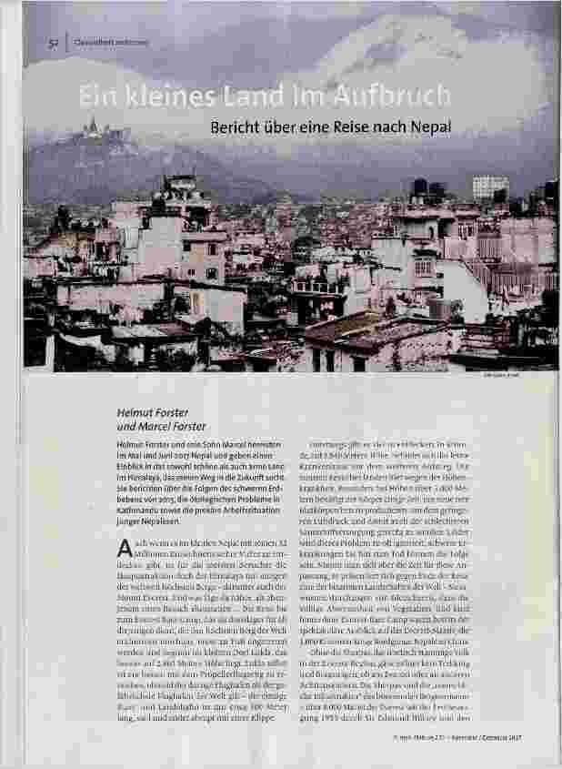 Ein kleines Land im Aufbruch Bericht über eine Reise nach Nepal