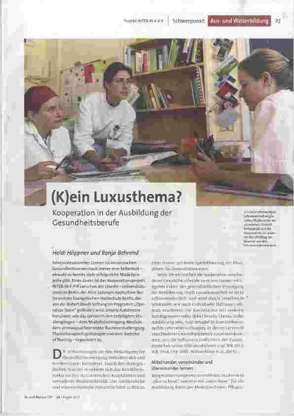 (K)ein Luxusthema?