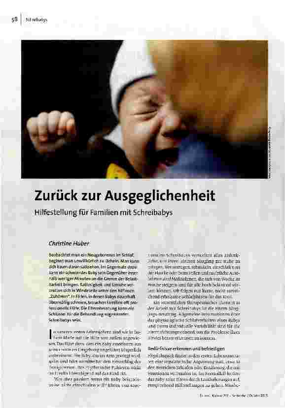 Zurück zur Ausgeglichenheit