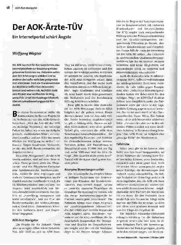 Der AOK-Arzte-TUV