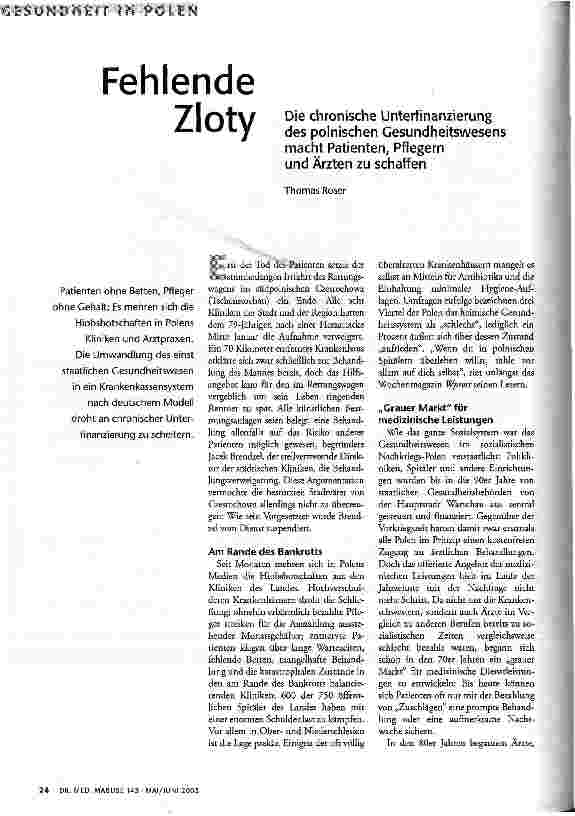 Fehlende Zloty