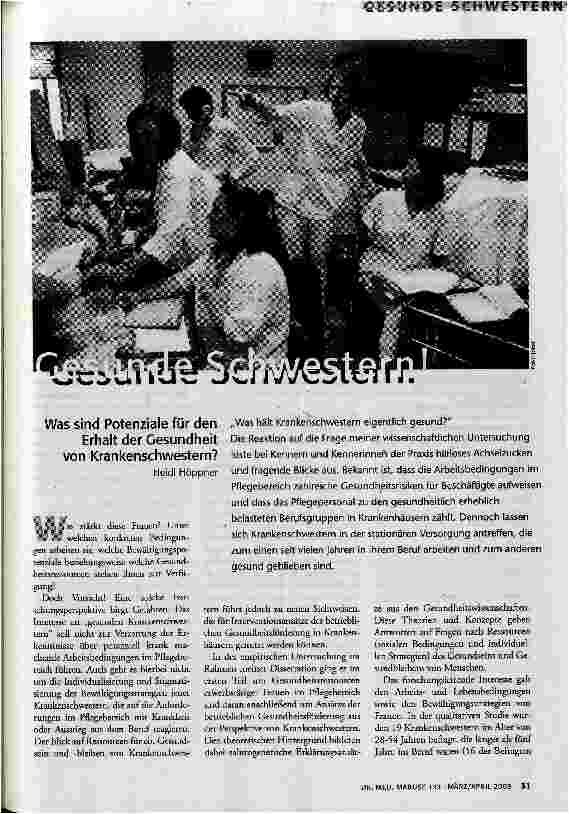 Gesunde Schwestern!