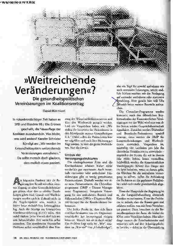 Weitreichende Veränderungen?