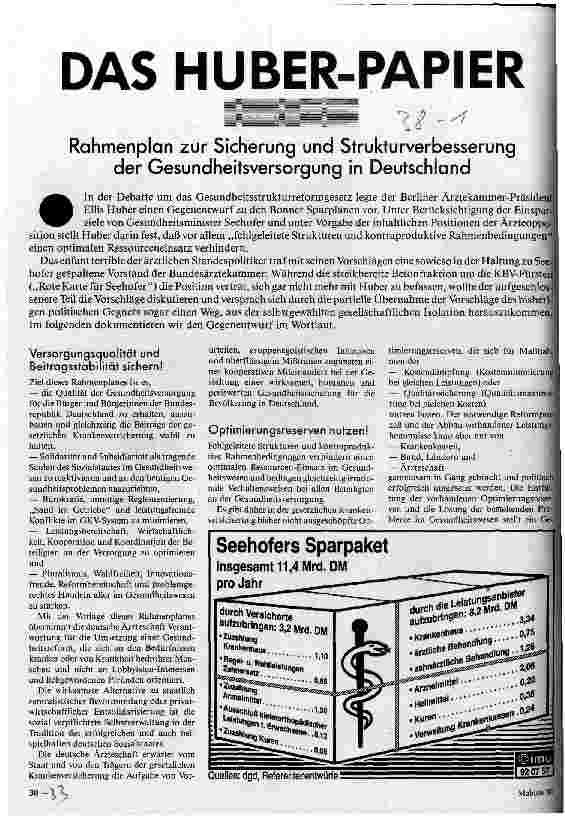 Das Huber - Papier
