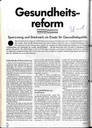 Gesundheitsreform Sparzwang und Stückwerk als Ersatz für Gesundheitspolitik