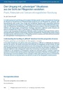 Den Umgang mit „schwierigen“ Situationen aus der Sicht der Pflegenden verstehen: Praxis, Potenziale und Grenzen ethnografischer Forschung
